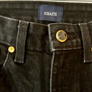 KHAITE Vanessa Faded Black Denim Jeans. Size 26.